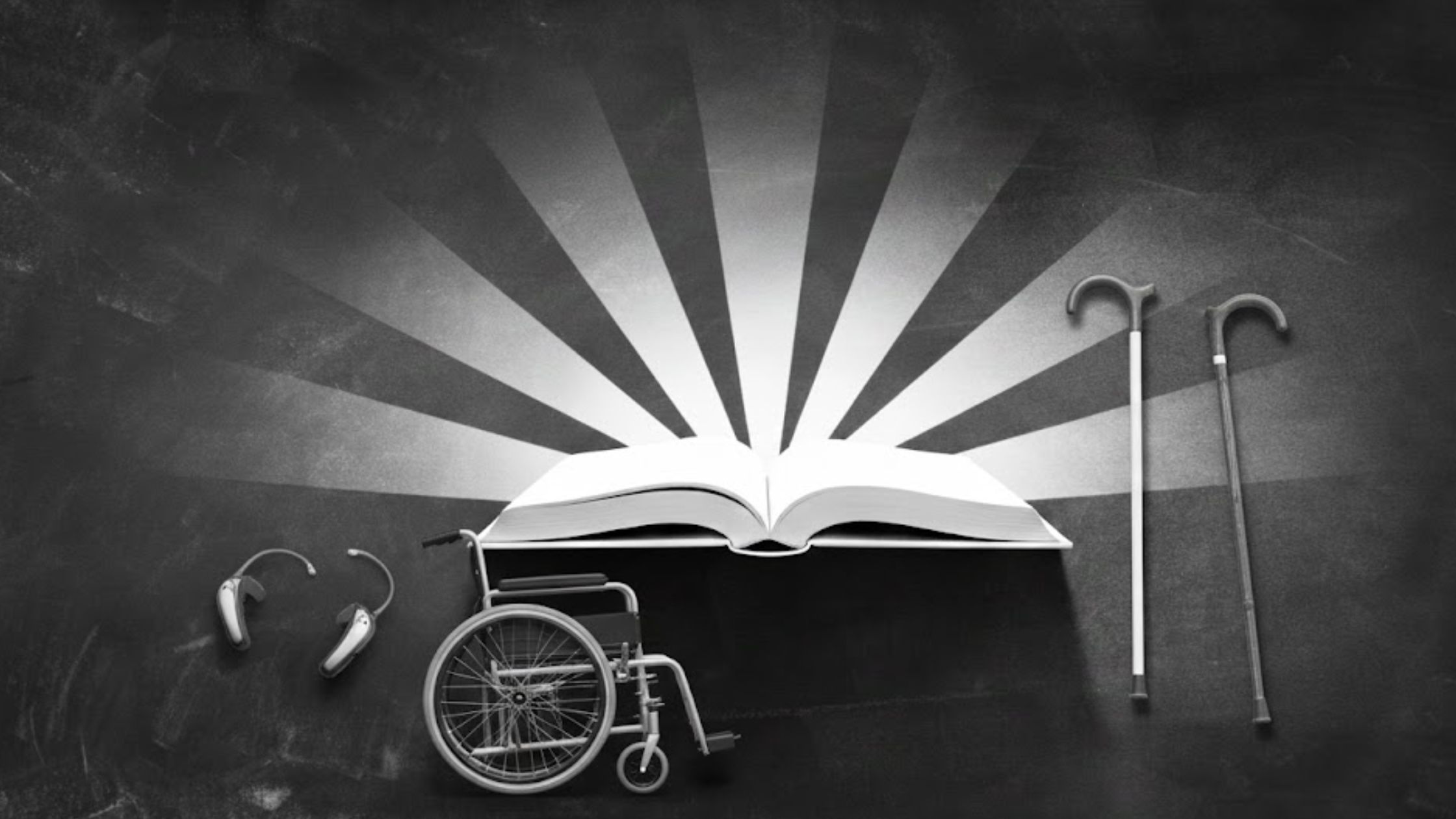 image of an open book or tablet with light rays emanating from it, symbolizing knowledge and accessibility, clean background, high contrast lighting, geometric composition, modern documentary photography style.