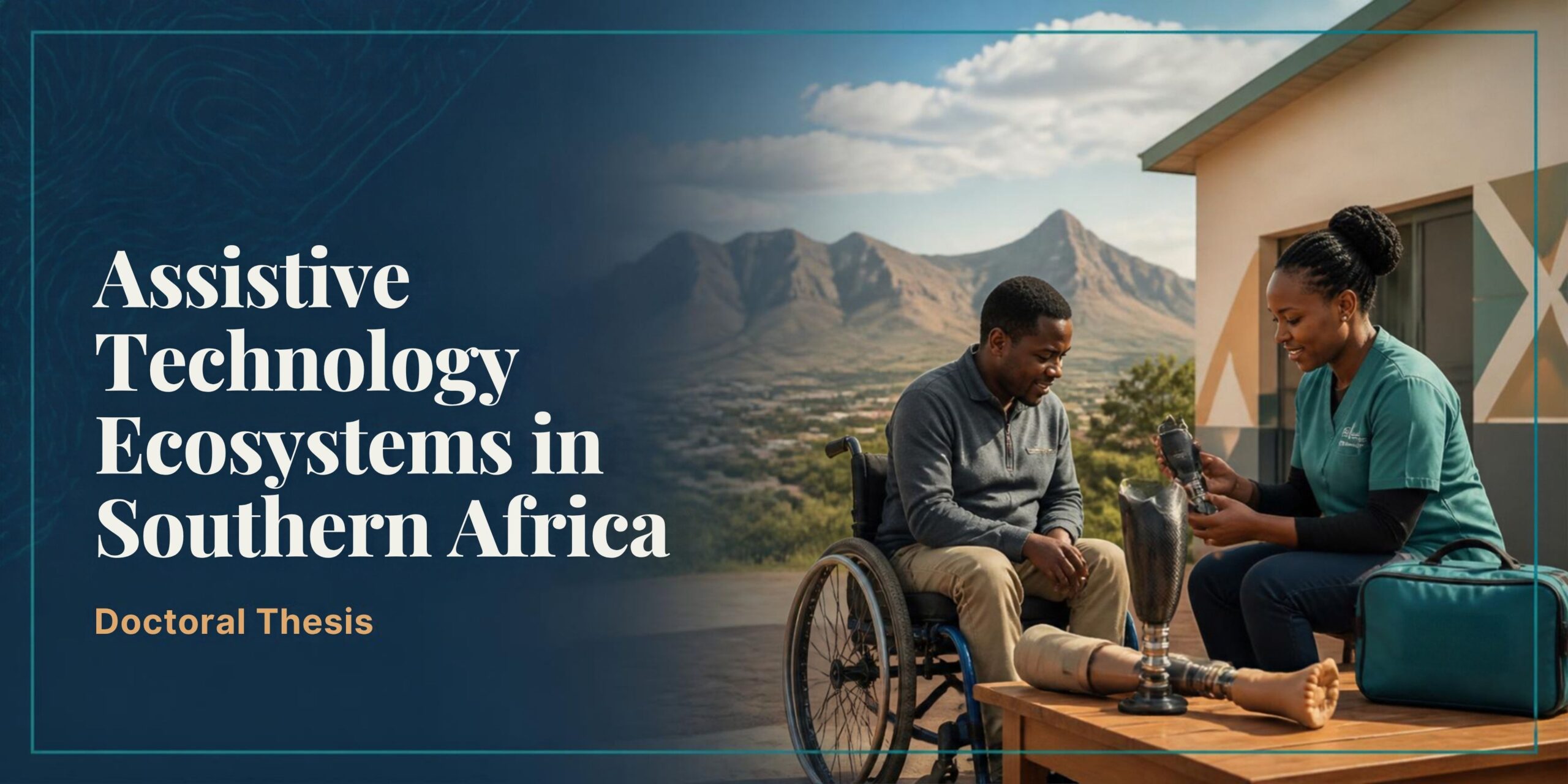 Images depicting key thesis Findlings related to the Assistive Technology Ecosystems in Southern Africa.