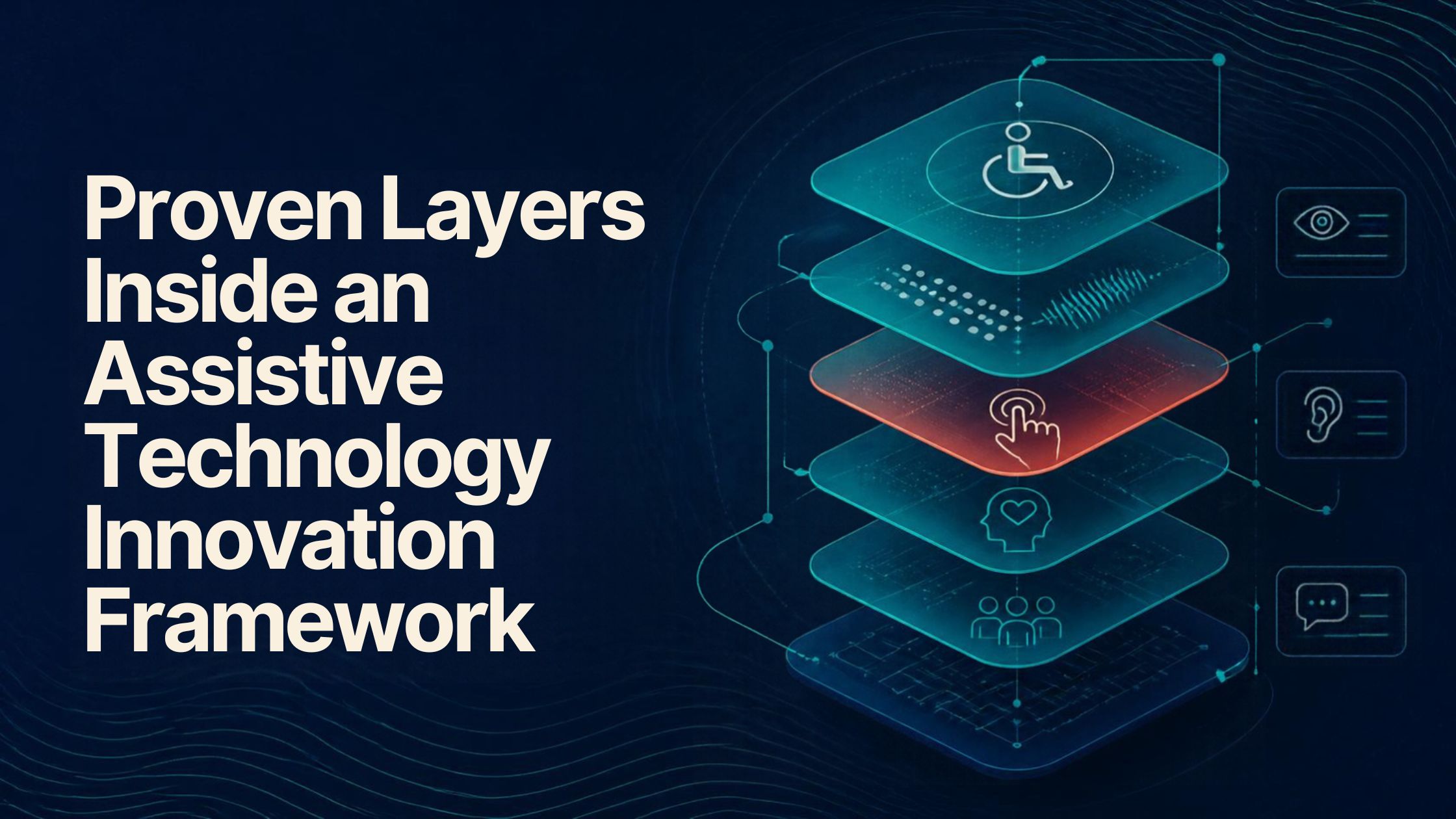 Image showing proven layers inside an assistive technology innovation framework
