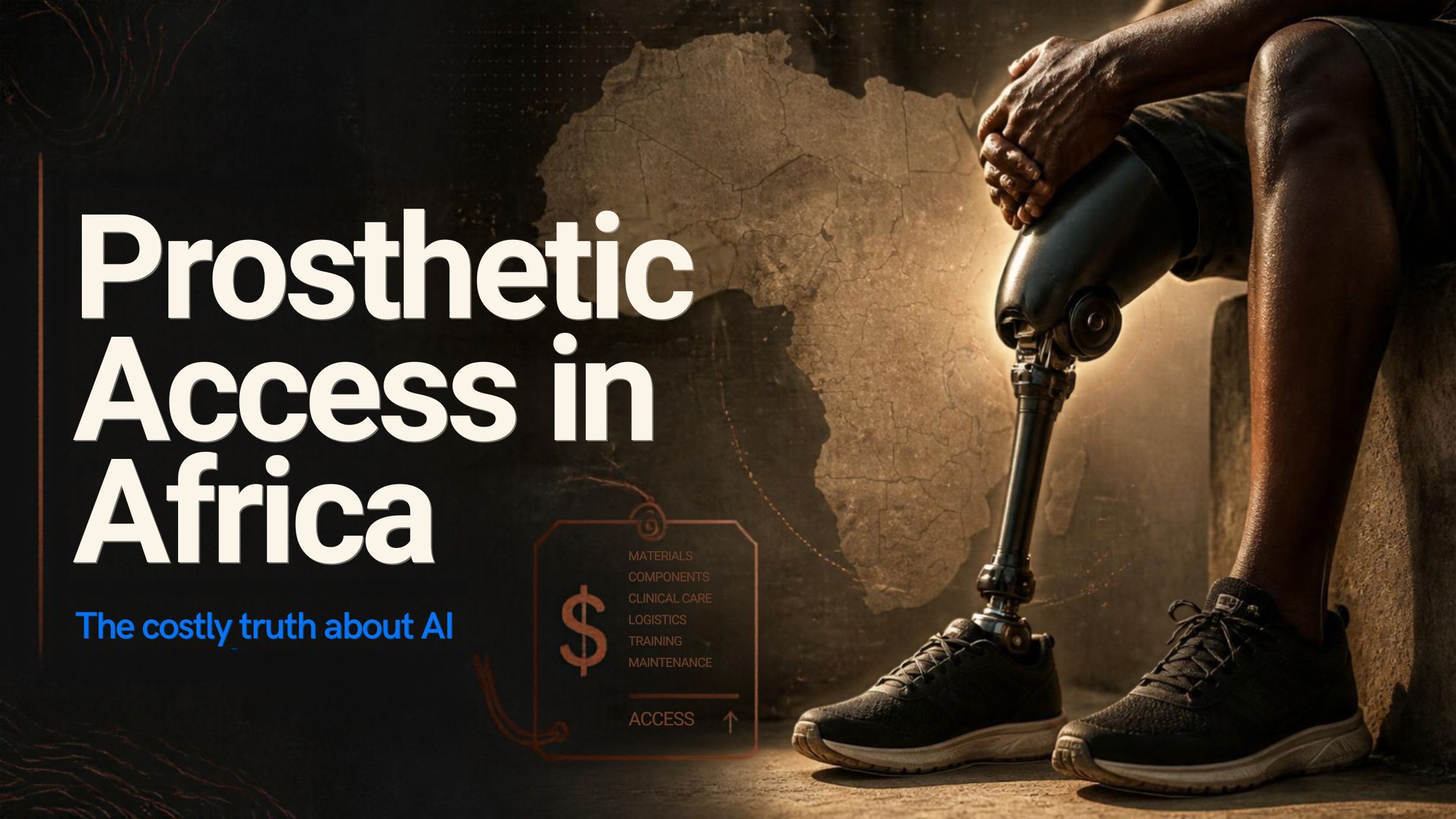 Blog banner depicting the prosthetic access in Africa.